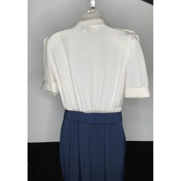 𝅺SZ 14 Liz Petites air hostess style dress up role play outfit blue white - Picture 6 of 9